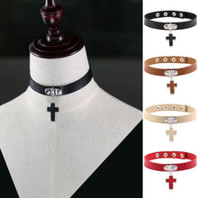 Ebay Hot Selling Cross Pendant Necklace Choker Strass Crystal On Personalized Leather Engraved Necklace