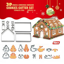 Delphinus™ 18-piece Set Gingerbread House Christmas Scenario Cookie Cutters