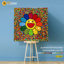 Smile sunflower DIY plush painting——Type E