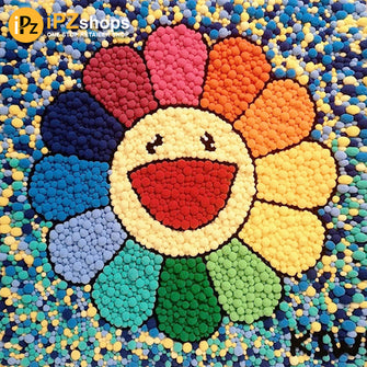 Smile sunflower DIY plush painting——Type F