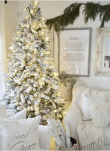 7.5' King Flock® Artificial Christmas Tree with 800 Warm White LED Lights
