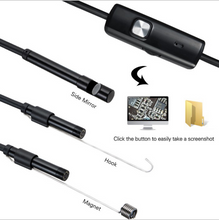 7mm Endoscope Camera Flexible IP67 Waterproof Micro USB Inspection Borescope Camera for Android PC Notebook 6LEDs Adjustable