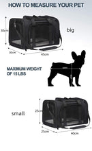 Durable Safety Design Portable Medium Cats Dogs Collapsible Puppy Carrier Foldable Travel Pet Carrier Bag