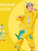 Yellow Dinosaur Cartoon Raincoat
