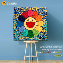 Smile sunflower DIY plush painting——Type F