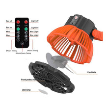 Remote control Portable Outdoor fans for tents rechargeable LED camping fan lantern