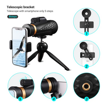18X62 large aperture large eyepiece multilayer coated high list binoculars with mobile phone clip tripod