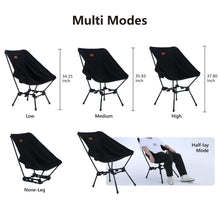 LARIBON Outdoor Portable Heavy Duty Compact Camping Backpacking Folding Camp Chairs for Camping Hiking Gardening Travel