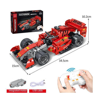 Mork Electric Remote Control Formula RC Car High Tech Series with One Piece Base Puzzle Model Building Block Brick Toys Gift