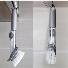 Window cleaning brush refillable liquid dish cleaning brush cleaning brush with replaceable brush head