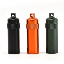 Outdoor Survival Waterproof Airtight Seal Metal Bottle Capsule Dry Box Tank Container Travel Camping Equipment EDC Tool