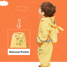 Yellow Dinosaur Cartoon Raincoat