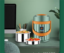 Portable 304 steel vacuum long-term thermal insulation lunch box, office worker, female, with rice pot, student, multi-layer rice bucket, one soup pot