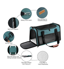 Soft Sided Collapsible Pet Travel Carrier Airline Approved Pet Carriers for Small Medium Cats