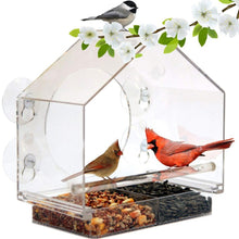 Acrylic Transparent Bird Squirrel Feeder Tray House Window Suction Cup Tool