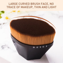 BEILI 2/3Pcs Foundation Contour Makeup Brushes Flat Shaped