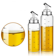 Cooking Seasoning Bottle Oil Bottle Tick Mark Sauce Oil Dispenser Stainless Steel Bottle Cap Glass Bottle Vinegar Creative