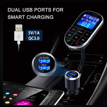 MR307 Bluetooth Wireless FM RadioTransmitter Adapter for Car Dual USB 3.0 Car Charger with Handsfree Calling A2DP Aux