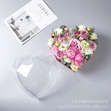 Diamond Flower Gift Box Creative Acrylic Heart-Shaped Transparent Bouquet Souvenir christmas party favors cookie candy Wedding