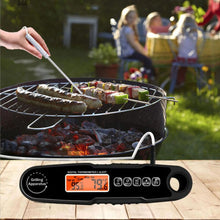 Digital Foldable Kitchen Food Cooking BBQ Meat Grill Roast Oven Thermometer Milk Liquid Temperature Probe Fork IPX4 Waterproof