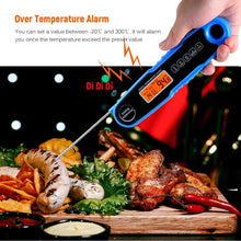Digital Foldable Kitchen Food Cooking BBQ Meat Grill Roast Oven Thermometer Milk Liquid Temperature Probe Fork IPX4 Waterproof
