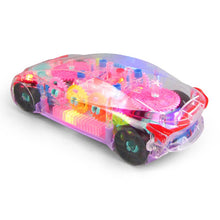 Electronic Transparent Music Car Musical Led Light Baby Early Education Funny Toy Gift