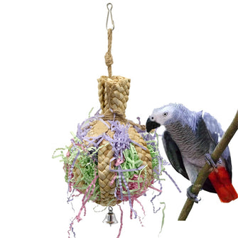 Parrot Smash Toys Anti-Bite Parrot Cage Foraging Toys Chew Toys with Bells Parrot Toys and Bird Accessories Pet Toys