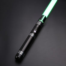 Heavy Dueling Lightsaber Metal Handle 1 inch Blade 12 Color 10 Fonts Bright Loud Changing with Blaster FOC Laser Sword