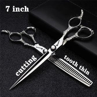 Hairdressing Cutting Scissors Hair Styling Tools 6/6.5/7 inch Salon Scissors Set 440C Barber Shears 10 25 40 50 Thinning Rate