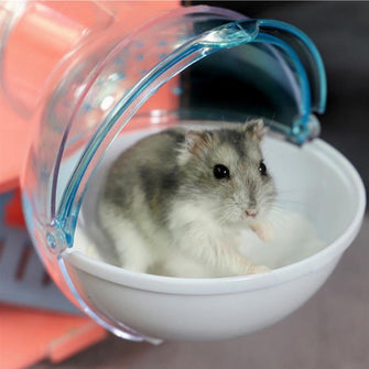 Hamster Bathroom Acrylic Material Breathable Hamster Sand Bath Container Hedgehog Cage Squirrel Cave Small Pet Accessories