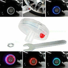 4Pcs Solar Energy Car Moto LED Lights Wheel Hub Tire Air Valve Cap 15 Mode Flash