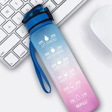 Hot Sale 1L Plastic Water Bottle Frosted Gradient Bouncing Cup Sports Space Cup Sports Fitness Outdoor Bottle For Camping