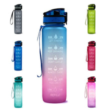 Hot Sale 1L Plastic Water Bottle Frosted Gradient Bouncing Cup Sports Space Cup Sports Fitness Outdoor Bottle For Camping