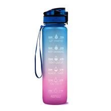 Hot Sale 1L Plastic Water Bottle Frosted Gradient Bouncing Cup Sports Space Cup Sports Fitness Outdoor Bottle For Camping