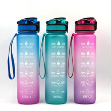 Hot Sale 1L Plastic Water Bottle Frosted Gradient Bouncing Cup Sports Space Cup Sports Fitness Outdoor Bottle For Camping