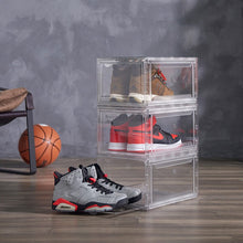 Internet celebrity magnetic shoe box transparent basketball sneaker storage box storage magic shoe wall tide