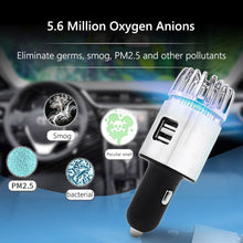 JO-6291 Formaldehyde Smoke Dust Purification 12V Car Air Purifier Ionizer Air Cleaner Deodorizer with Blue LED Light