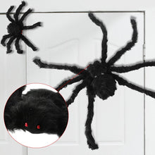 Horror giant black plush spider Halloween party