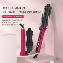 New 2 IN 1 One Step Curling Hair Brush Hair Straightener Comb Curling Brush Hair Styling Tools Ion Collapsible Hair Brush