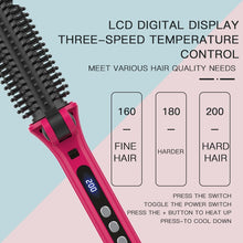 New 2 IN 1 One Step Curling Hair Brush Hair Straightener Comb Curling Brush Hair Styling Tools Ion Collapsible Hair Brush