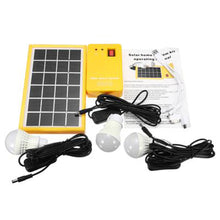 Outdoor Portable Solar Panel Electric Generator 3 LED Bulb Power System Kit