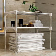 Over The Rack Stainless Steel Storage Rack Bath Shelf Kitchen Tableware Microwave Oven Stand Home Office Shelf Organizer Holder