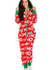 Womens Ho Ho Ho Christmas Onesie Adult Jumpsuit Casual Outfit