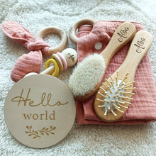 Personalized Name Newborn Gift Set 0-12 Months Old Baby Bath Toy Newborn Baby Child 6 Piece Set Hello World Birth Card Gift