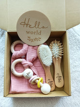 Personalized Name Newborn Gift Set 0-12 Months Old Baby Bath Toy Newborn Baby Child 6 Piece Set Hello World Birth Card Gift