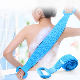 Shower Silicone Towel Rubbing Back Mud Rubbing Peeling Medical Massage Brush Magic Brush Telescipic Silica Gel Bathroom Supplies