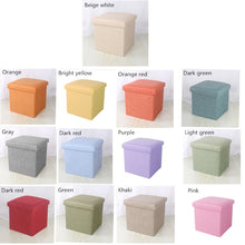 Simple Fabric Storage Storage Stool Folding Shoe Bench Footstool Can Sit With Lid Storage Box Stool 30*30*30cm/40*25*25cm