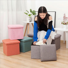 Simple Fabric Storage Storage Stool Folding Shoe Bench Footstool Can Sit With Lid Storage Box Stool 30*30*30cm/40*25*25cm