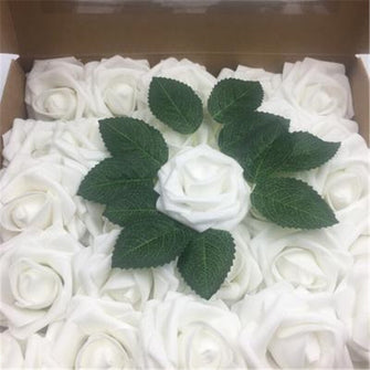 Simulation Rose 25PC Bubble Flower Head Rose Gift Box Romantic Colorful Home Floral Valentine's Day Gift Wedding Decoration