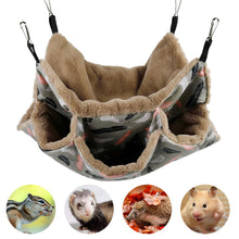 Small Pet Bed Hamster Hammock Double-layer Hammock Hamster Hanging Bed Cage For Ferret Squirrel Pet Warm Hanging Nest